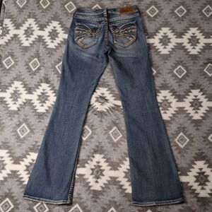 Silver Jeans Suki Surplus Bootcut Flap Pocket Jeans W25 L32 Embellished VTG Y2k